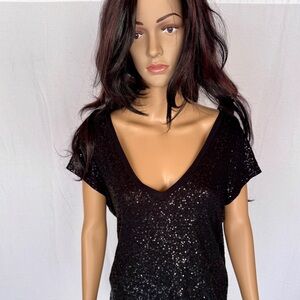 Old Navy Black Sequin Top